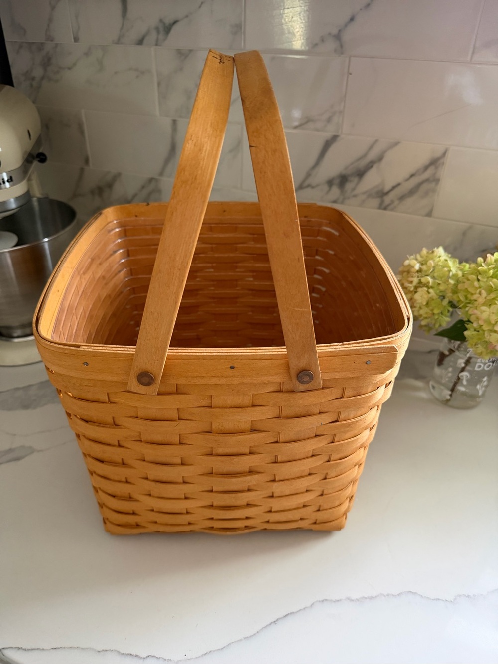 Vintage Longaberger Large Fruit Basket with Protector
